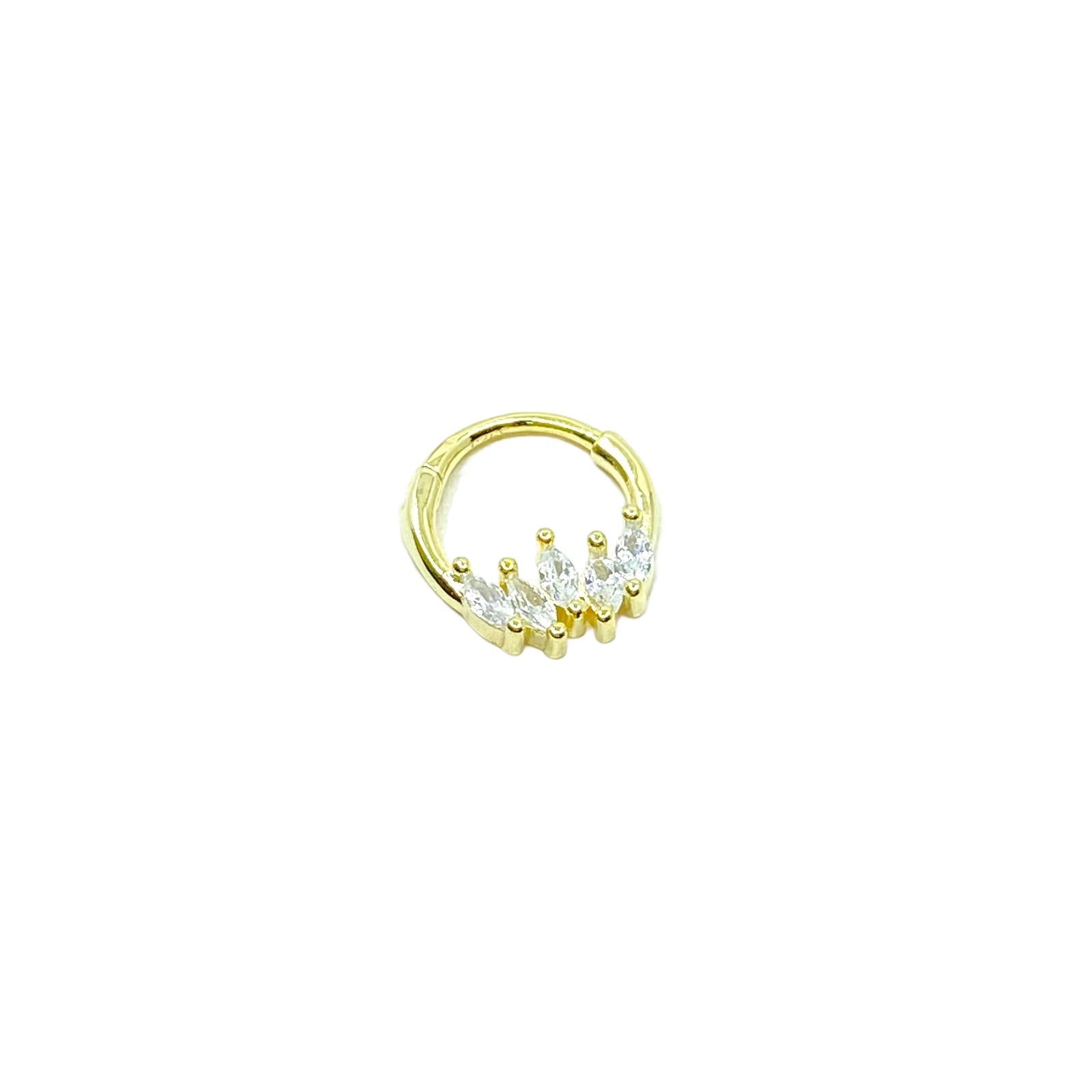 REF 1342 - PIERCING HÉLIX CRAVEJADO VERDE - Sereias de Vix