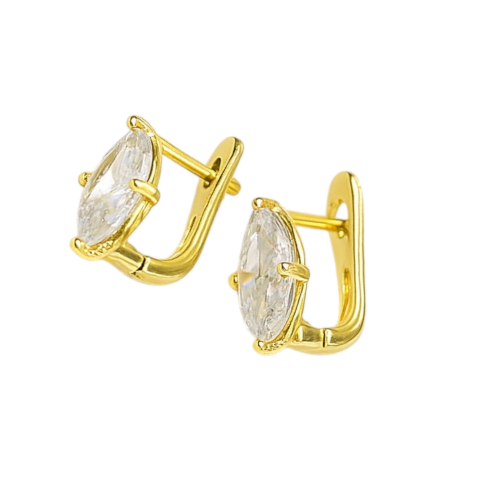 Lugo Markiz Taşlı Halka Küpe