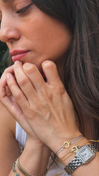 Tina ip Kalp Detaylı Bileklik - Halhal