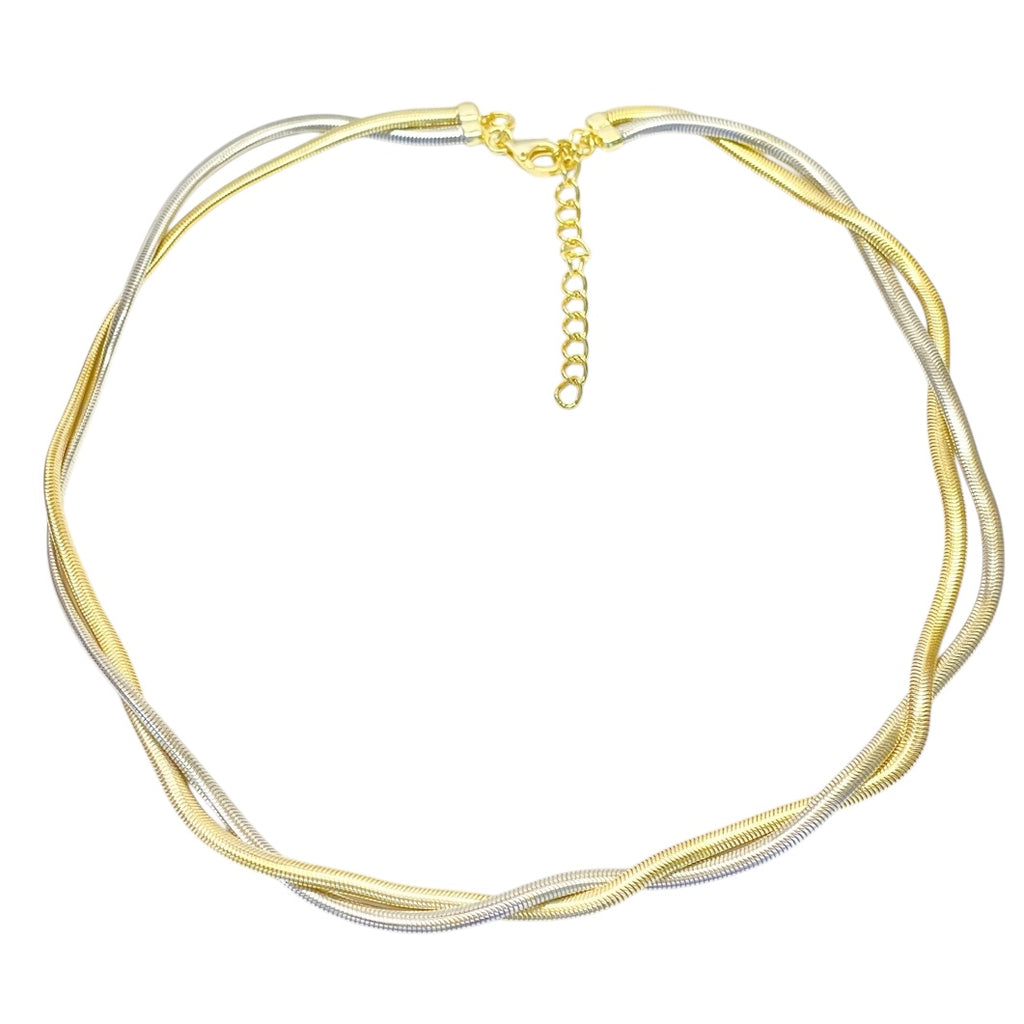 Knit Two Tone Necklace