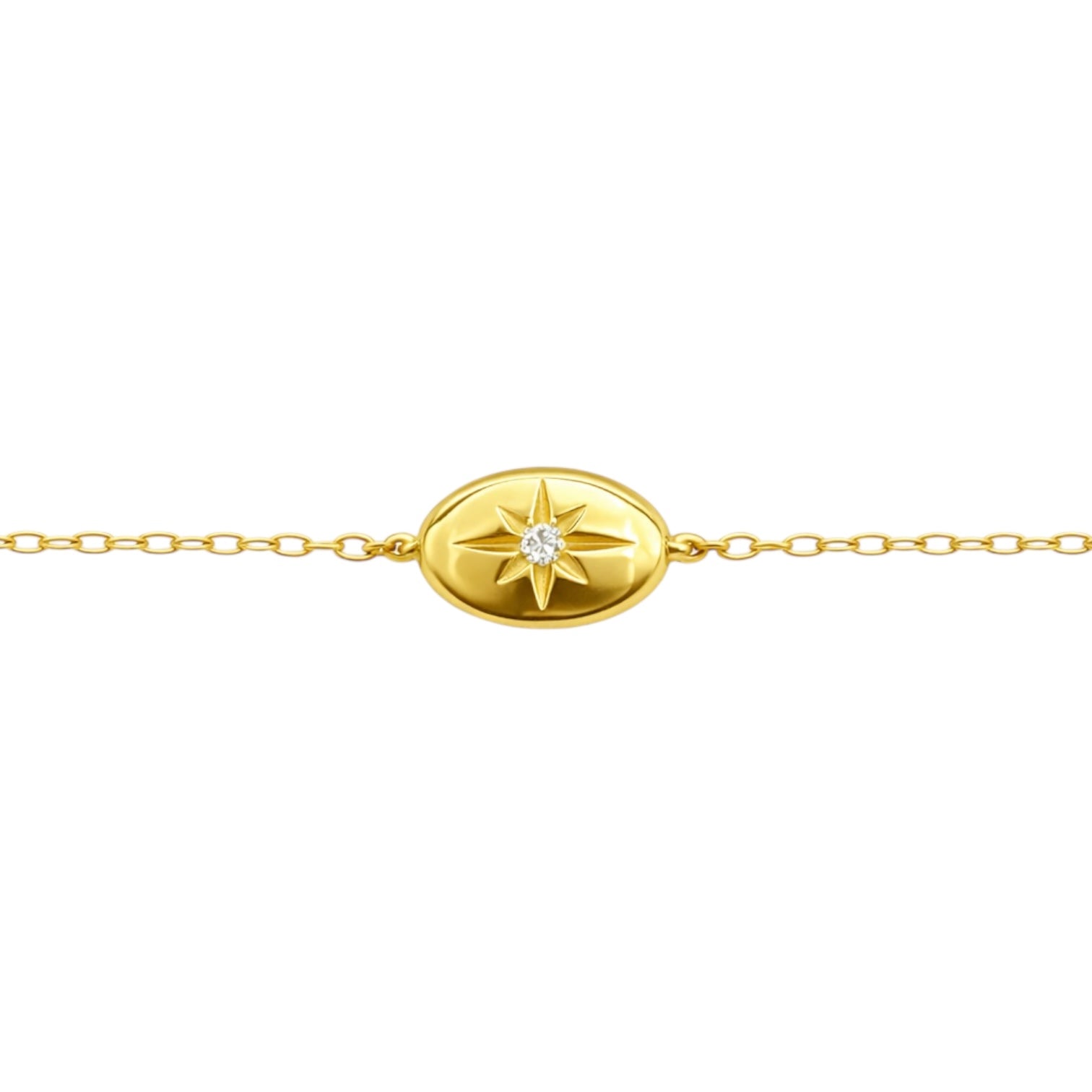 Carla Kuzey Yıldızı Altın Kaplama Gümüş Bileklik