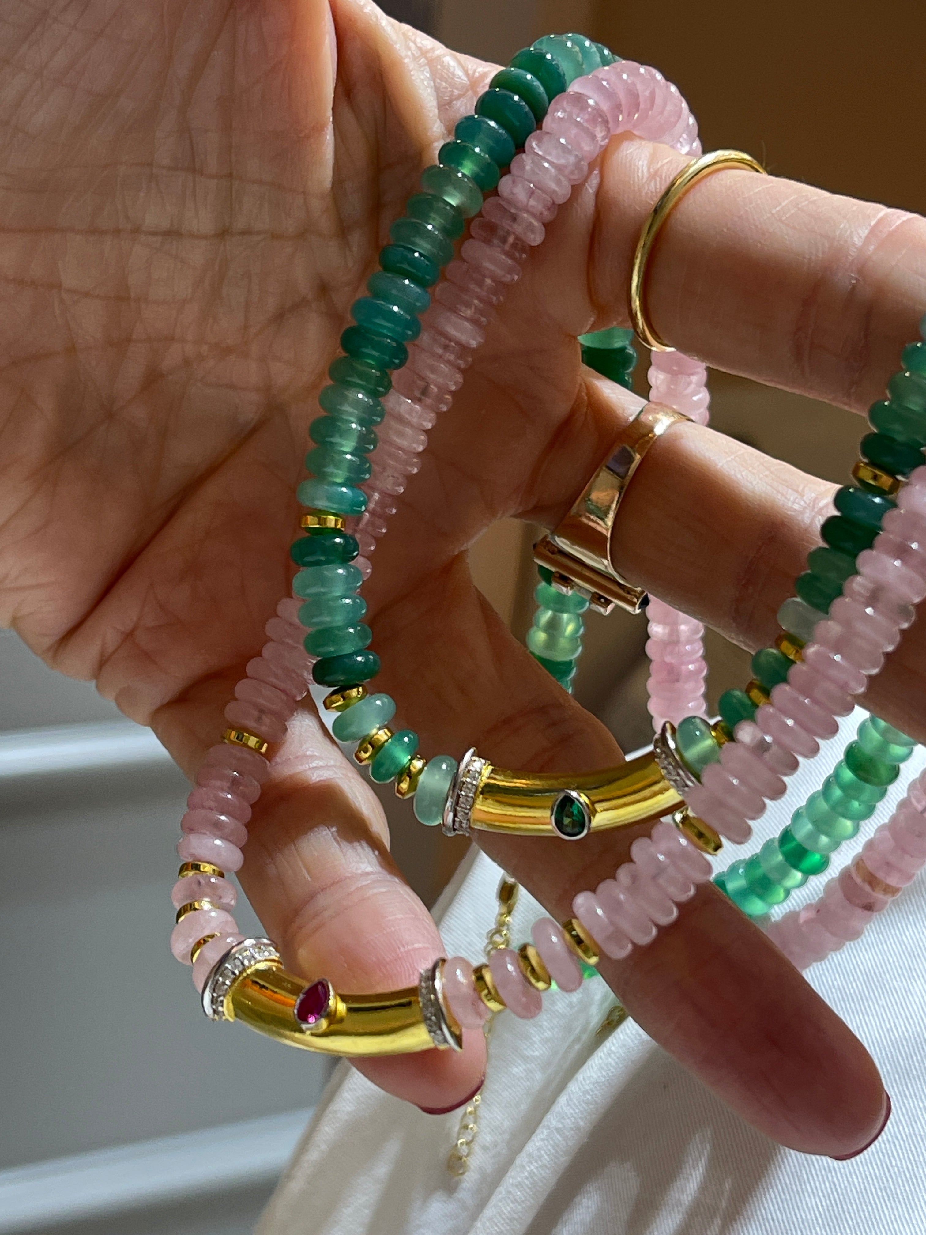 Santorini Natural Gem Necklace