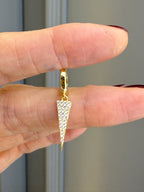 Lugo Üçgen Gümüş Altın Kaplama Küpe