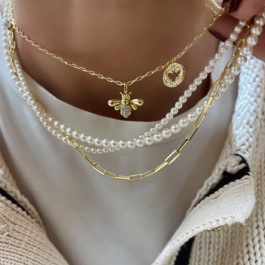 Santa Trio Pearl Necklace