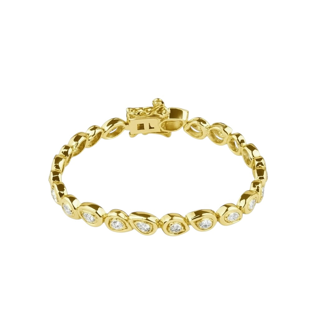 Carla Damla Suyolu Altın Kaplama Gümüş Bileklik