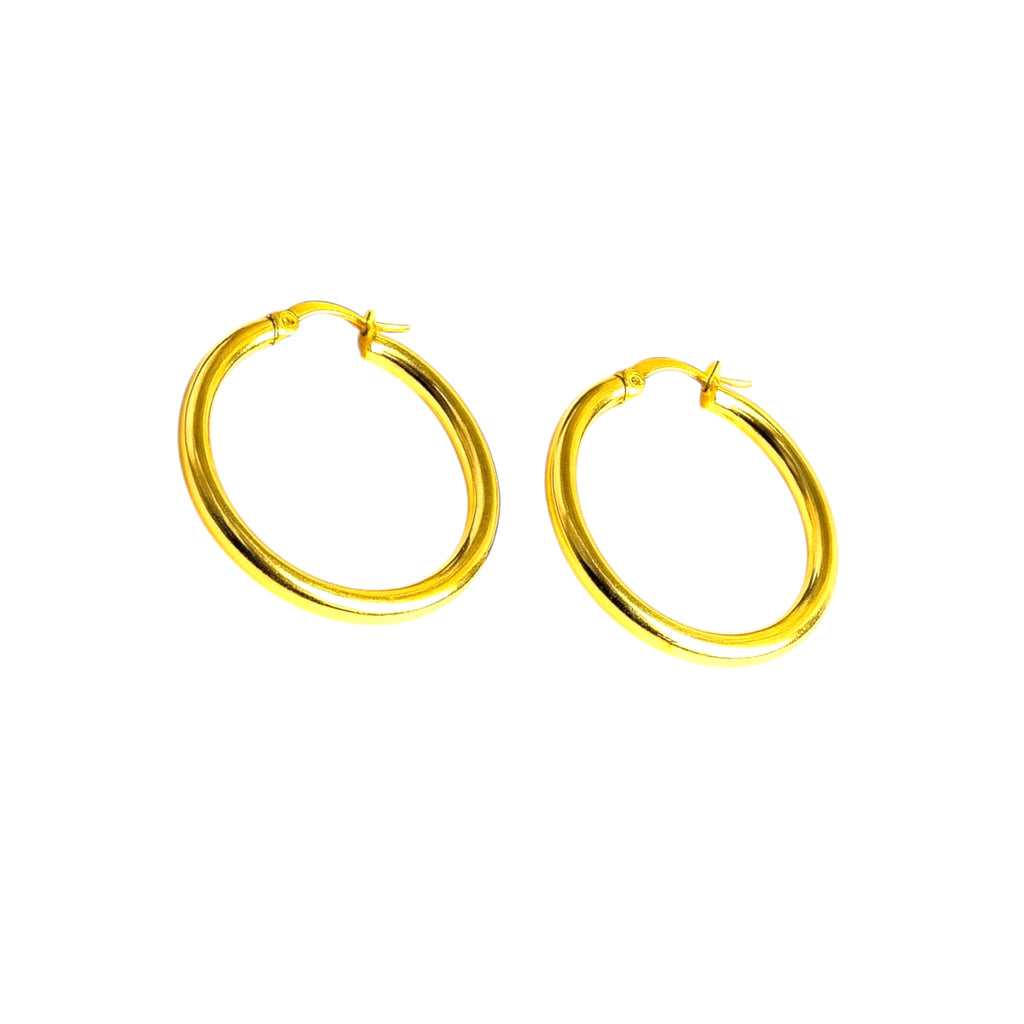 Lugo Klasik Halka 3 cm Küpe