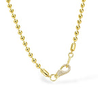 Lucca Top Zincir Kilit detaylı Gümüş Kolye