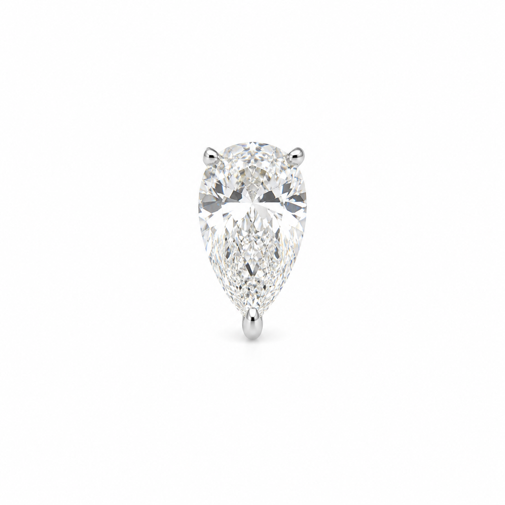 Moissanite Drop Solitaire Earring