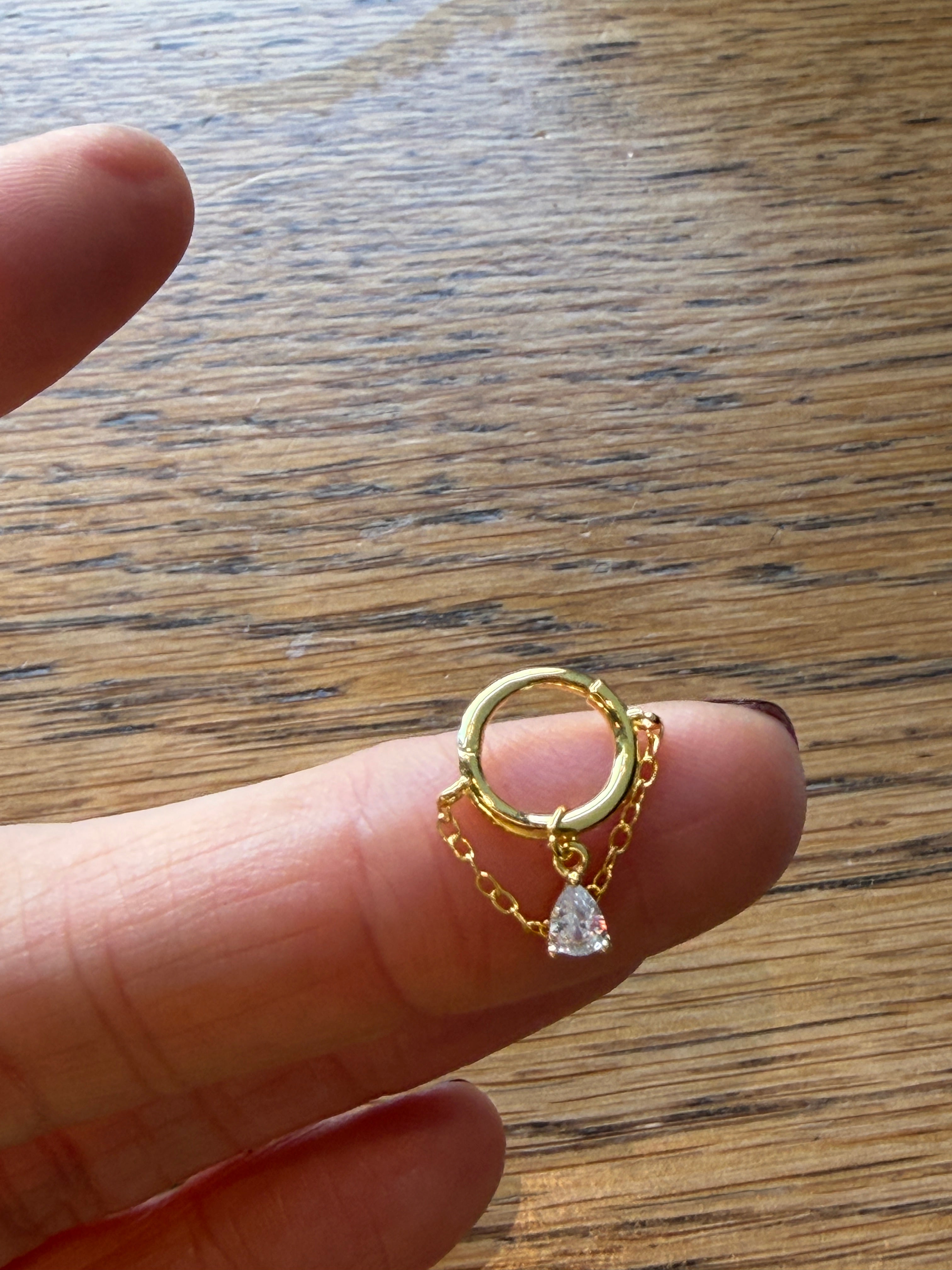 Tina 8 Altın kaplama  Gümüş Helix Piercing