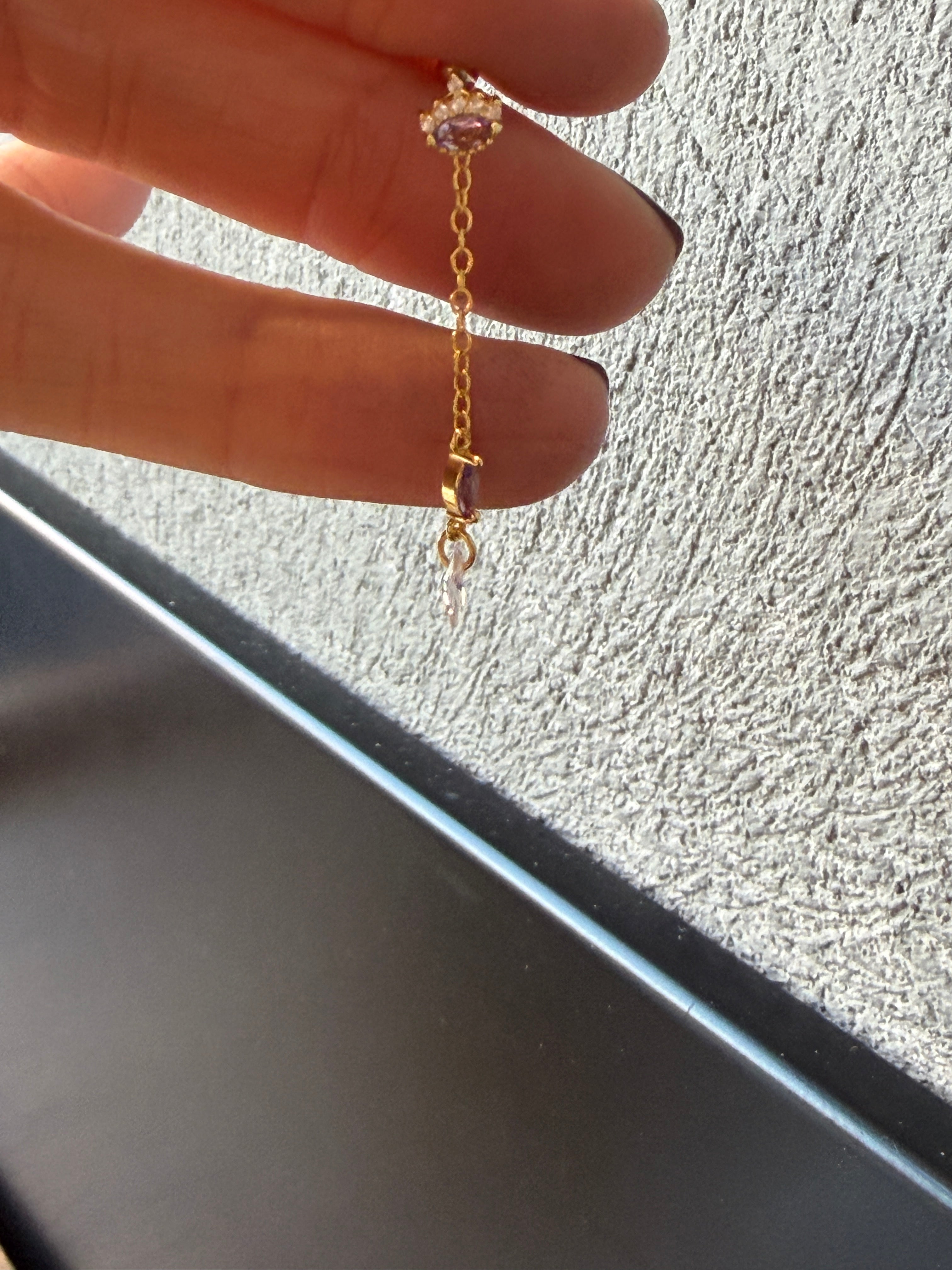 Tina 2 Altın kaplama  Gümüş Piercing