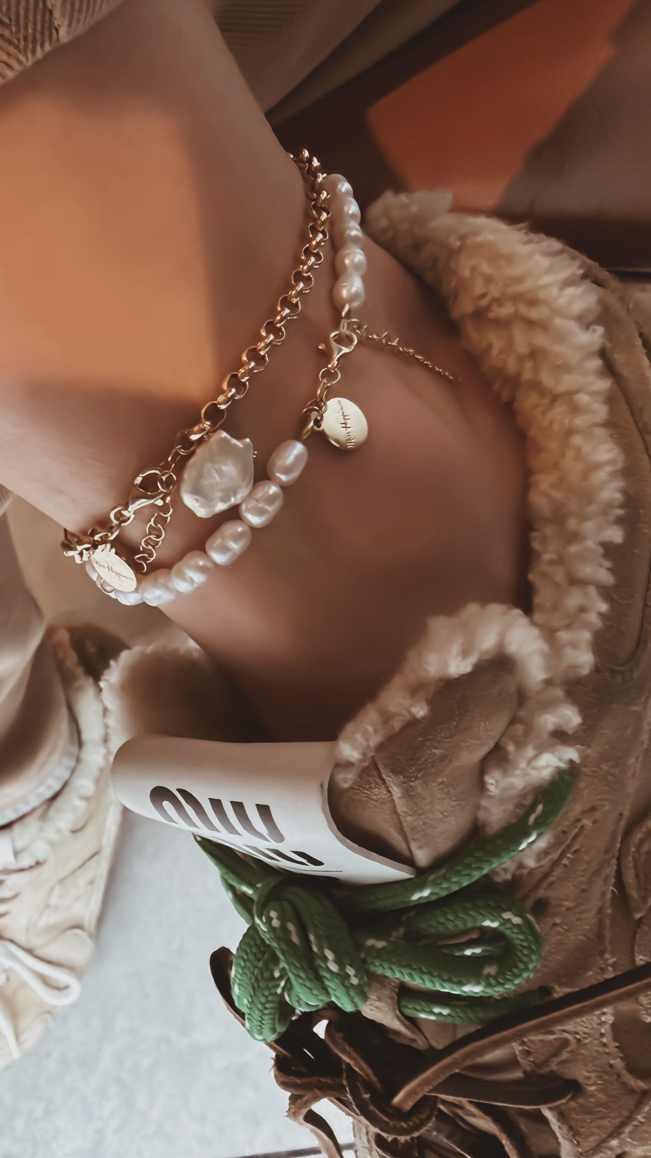 Becca Doch Zincir inci Detayli Halhal