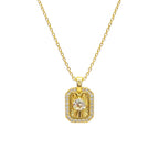 Lucca Madalyon Tektaş Gümüş Kolye