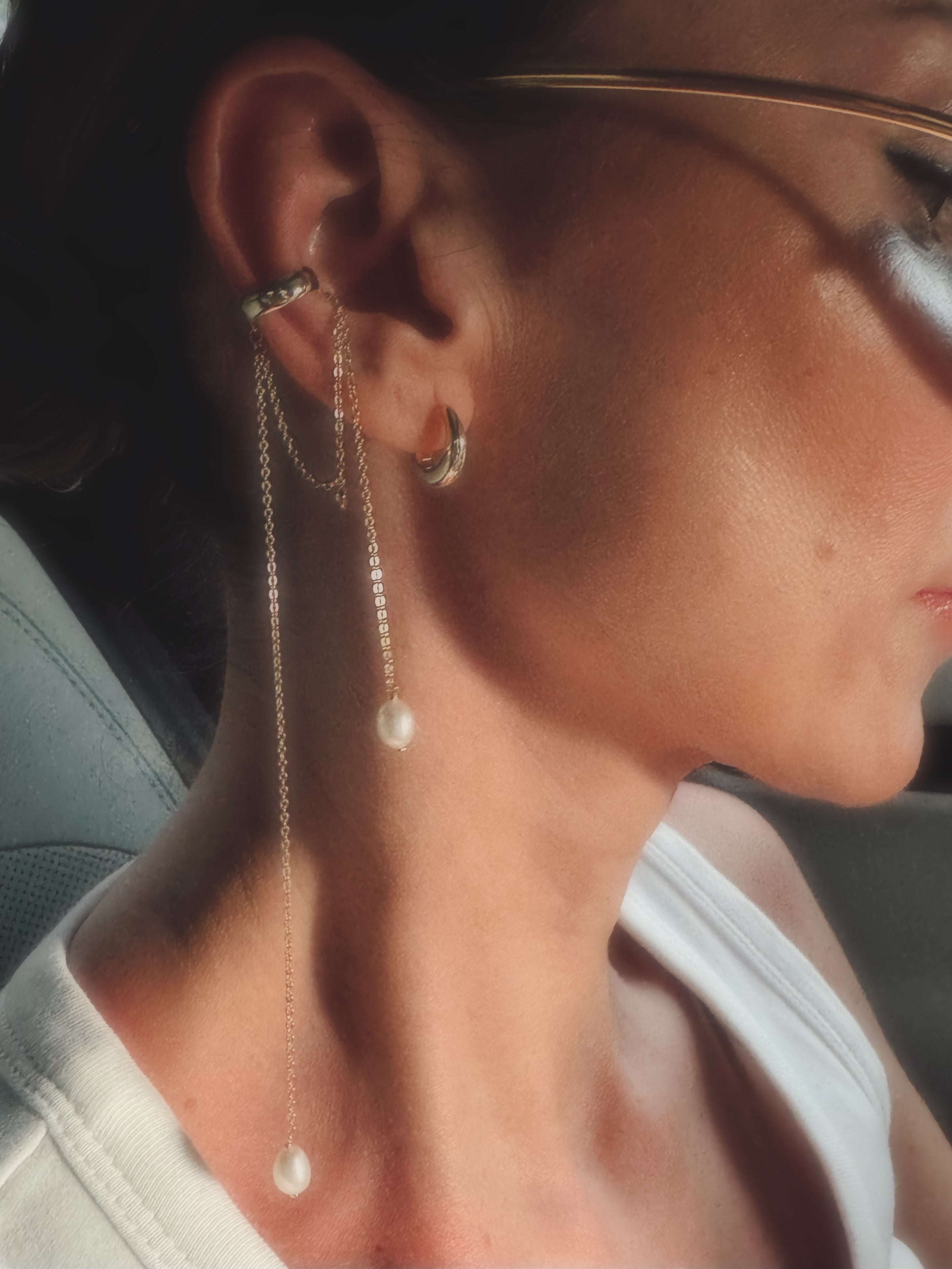 Tina inci Zincirli Kıkırdak Cuff