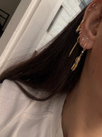 Leonie Minimal Çubuk Gümüş Küpe