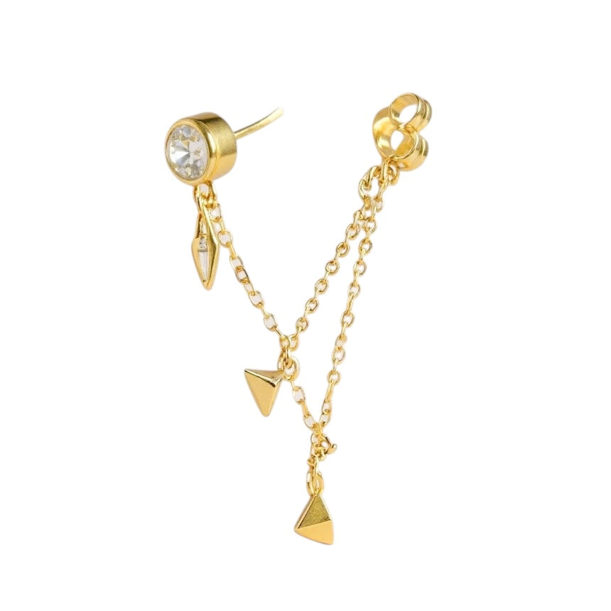 Napoli Bezel Trian Earrings