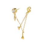 Napoli Bezel Trian Earrings