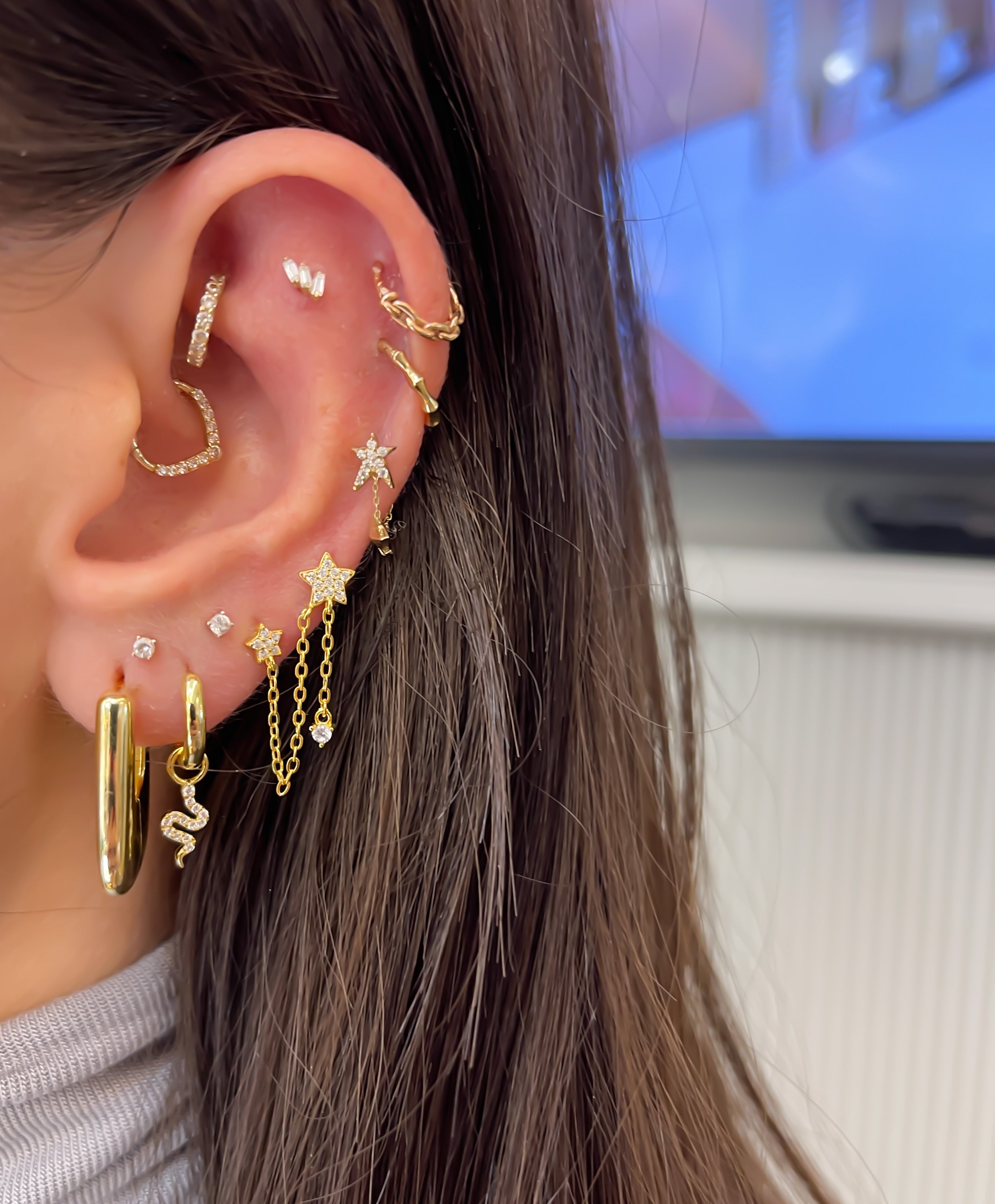 Lizza Double Star Earrings