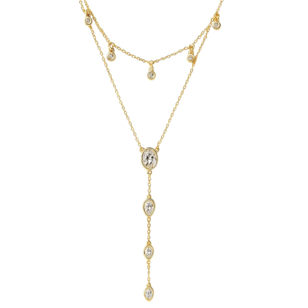 Minimal Damla Y Detaylı Gümüş Kolye