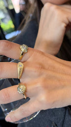 Luis Tektaş Detaylı Altın Kaplama Gümüş Yüzük