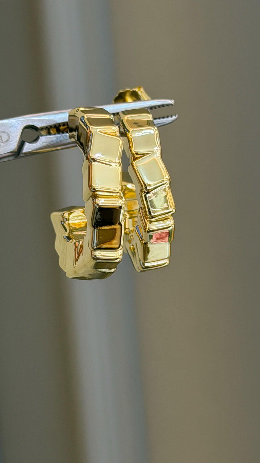 Lucca Kalın Gümüş Halka Küpe