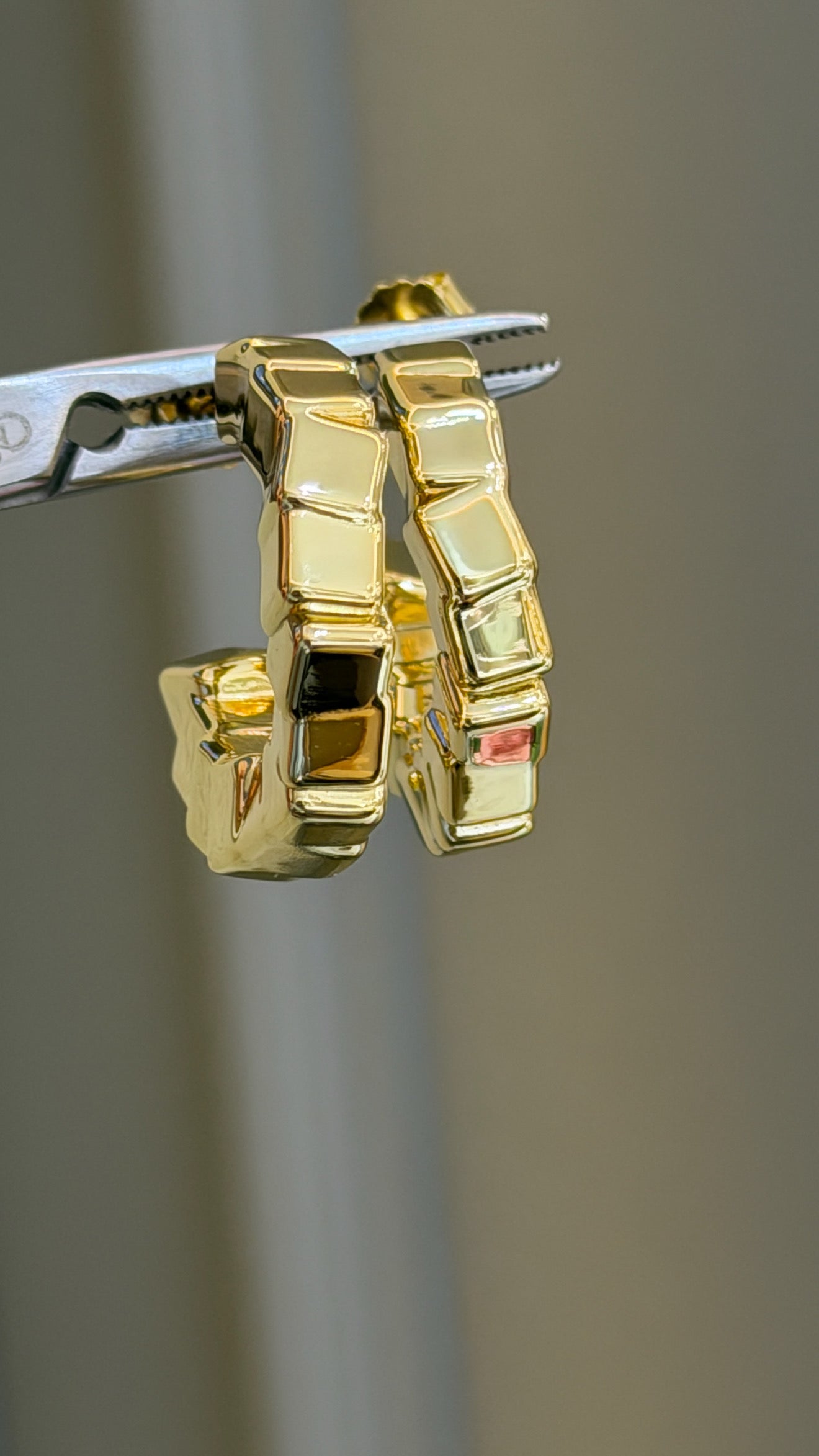 Lucca Kalın Gümüş Halka Küpe