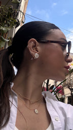 Tina  Flower Gümüş Küpe