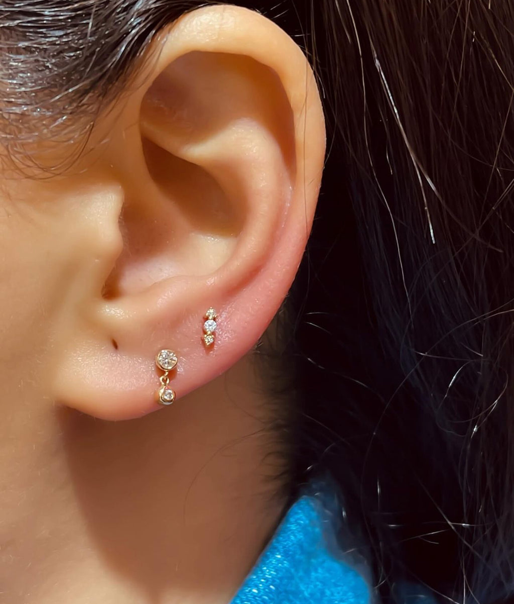Baller 14K Gold 3 Piercing