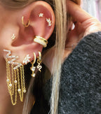 Lizza Two Stone Earrings