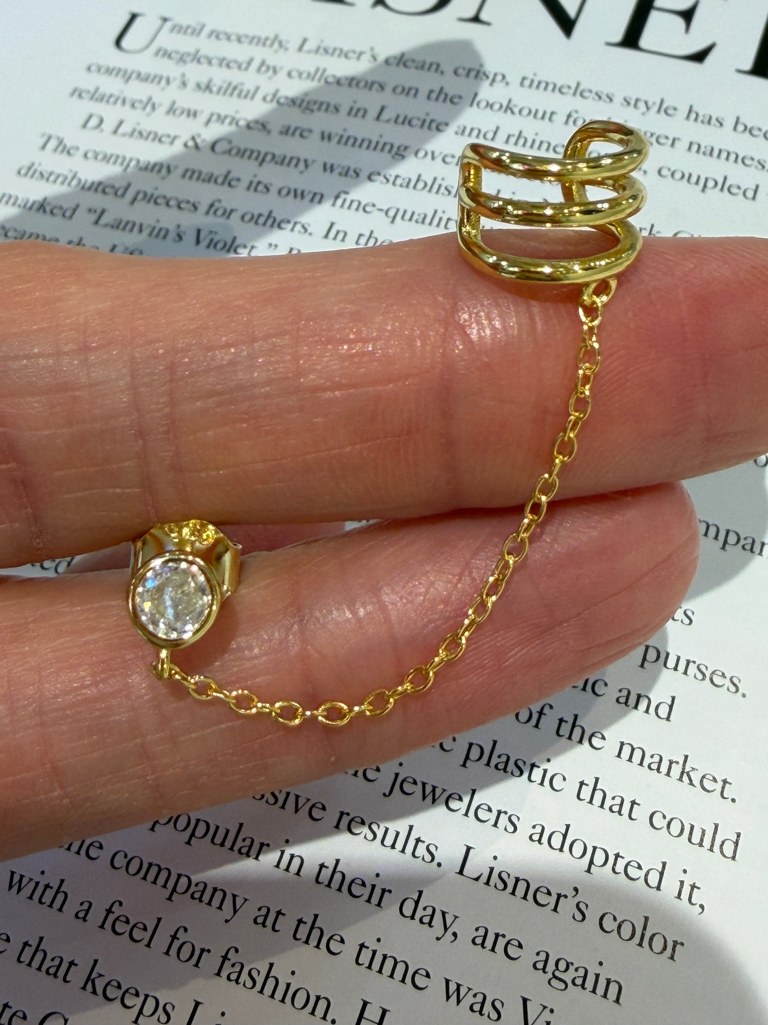 Loulou Tektaş Kıkırdak Cuff