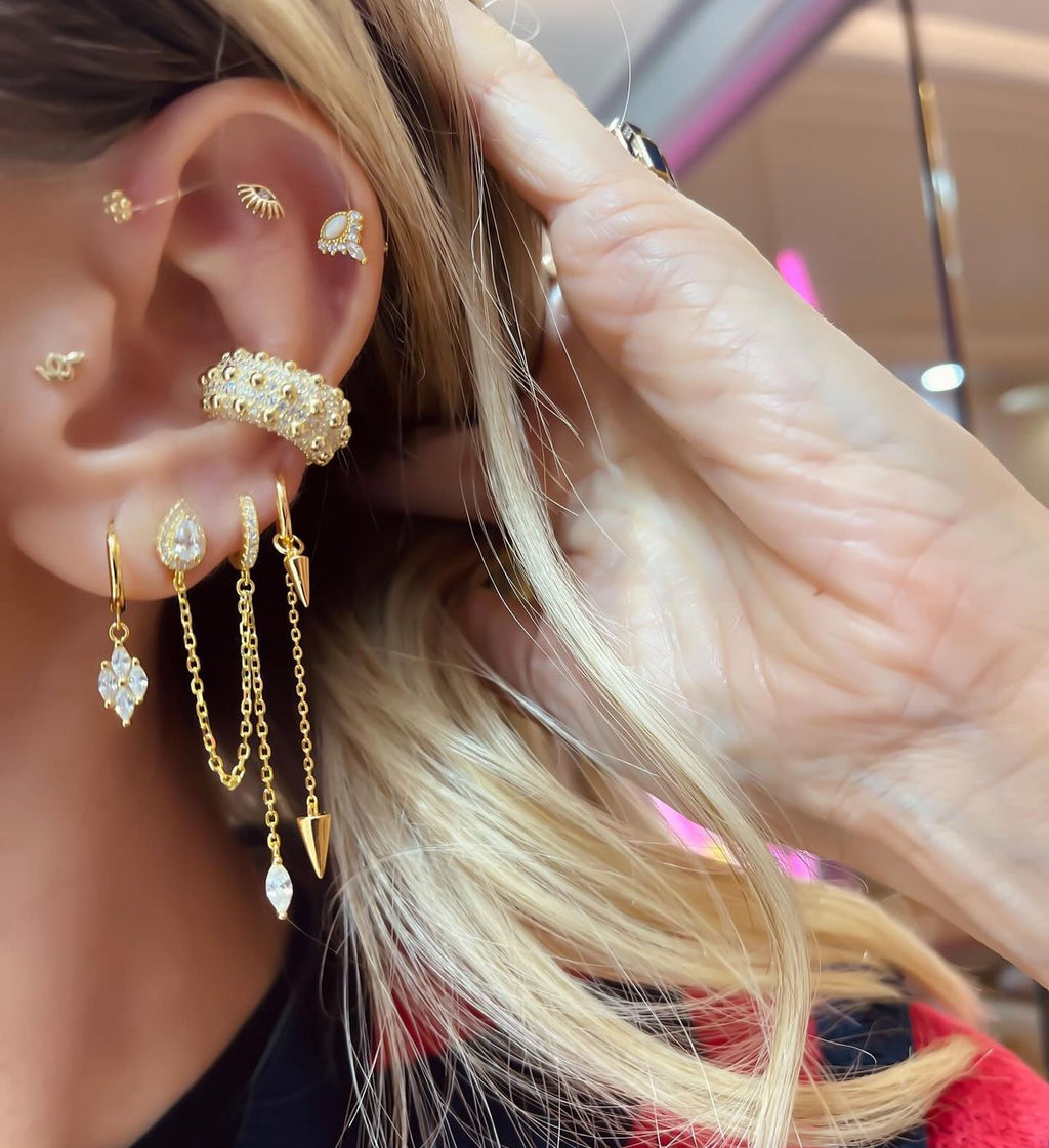 Lizza Opal Eye Earrings