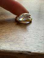 Kate Markiz tektaş Altın Kaplama Yüzük