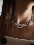 Lucca Süzme Taşlı Gümüş Suyolu Kolye