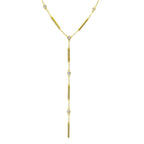 Minimal Çizgi Y Detaylı Gümüş Kolye