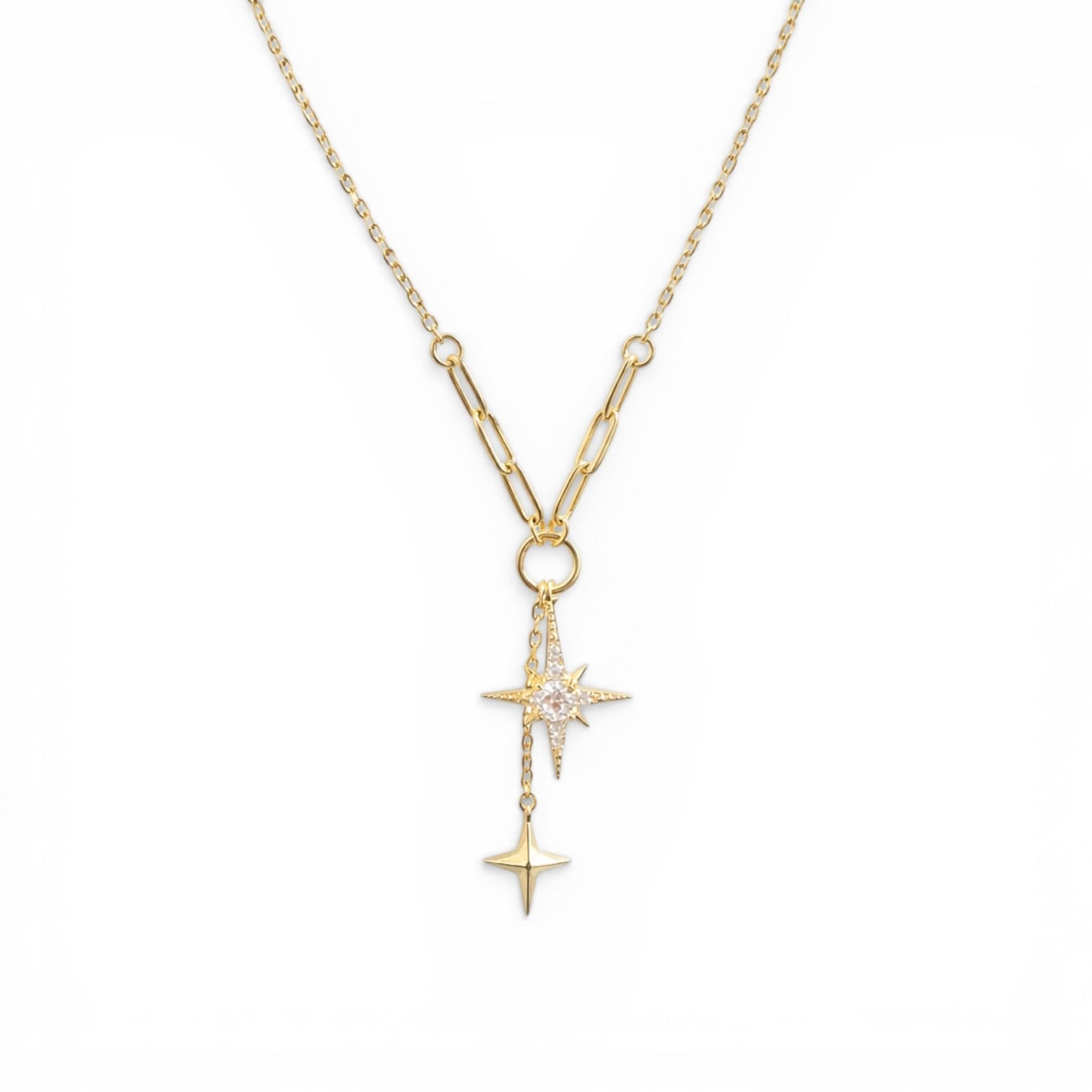 Minimal Kuzey Yıldızı  Gümüş Kolye