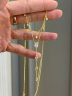 Minimal Damla Y Detaylı Gümüş Kolye