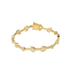 Carla Damla Kristal Taş Altın Kaplama Gümüş Bileklik