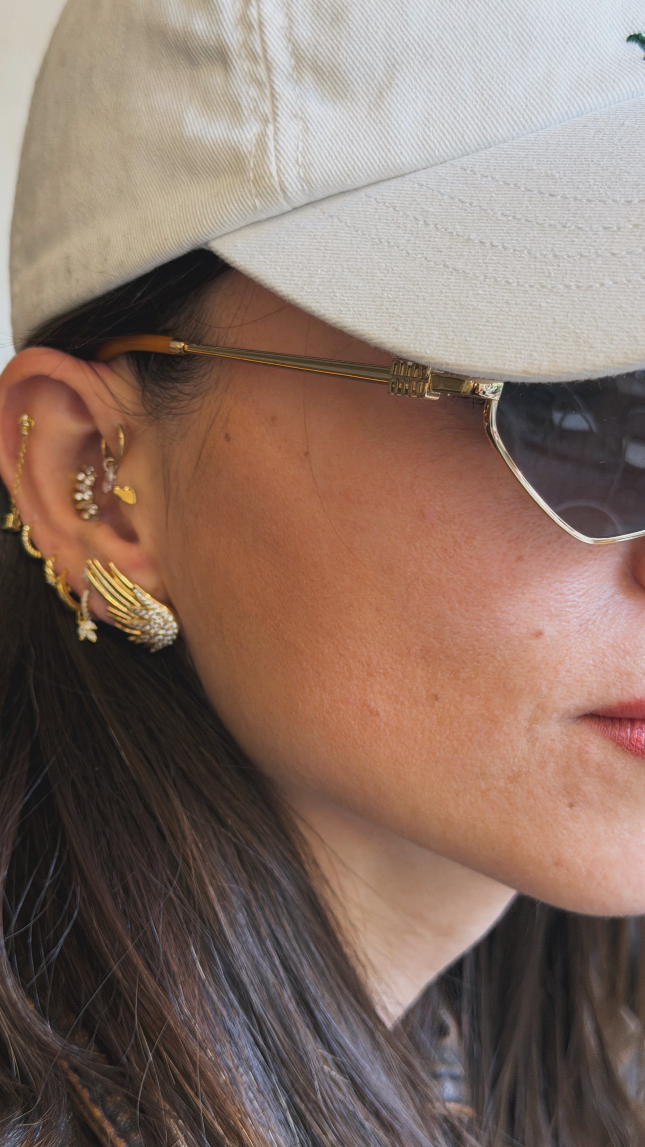 Leo Wings Altın kaplama Gümüş Küpe