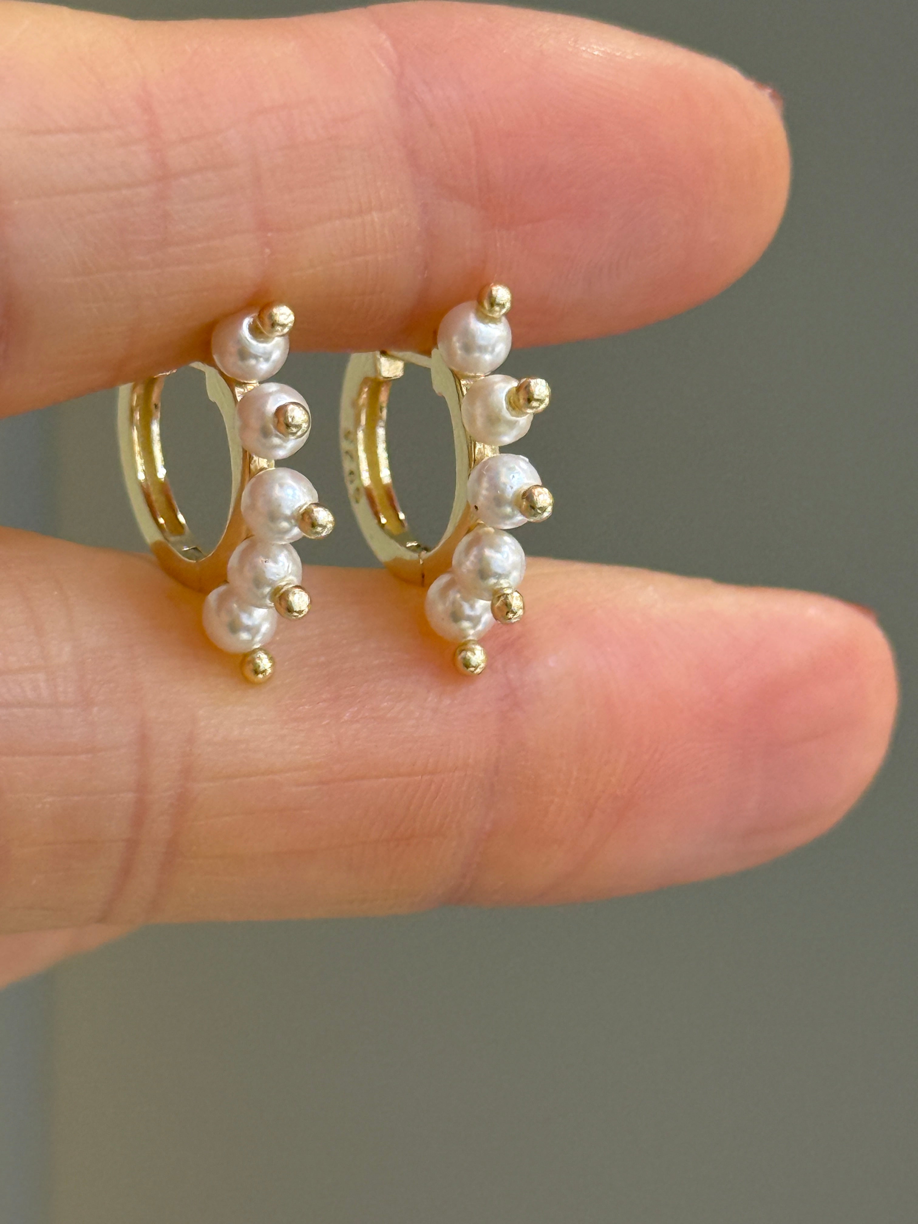 Lugo İnci Halka Küpe