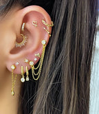 Drawing Heart 14 K Gold  Piercing