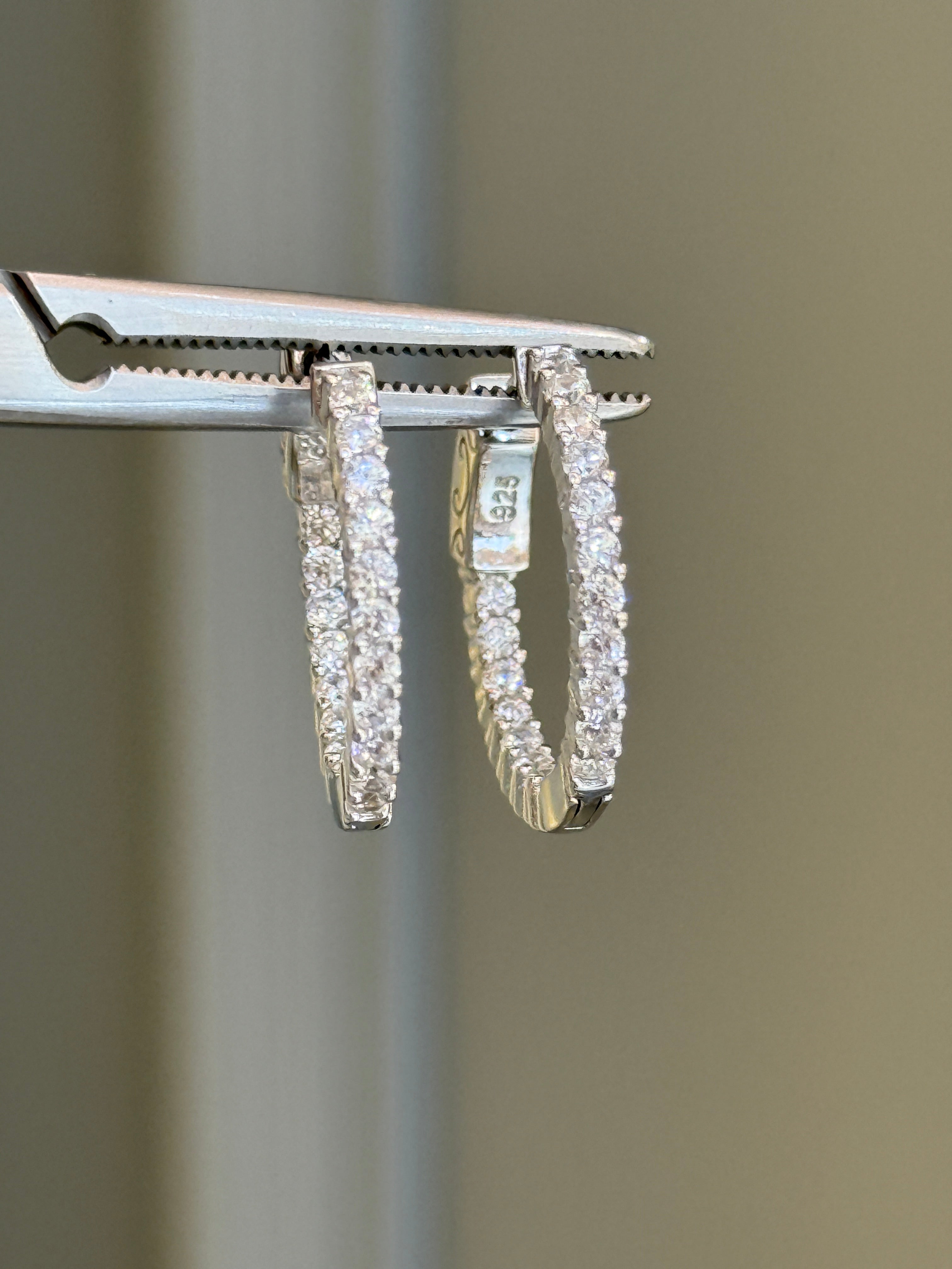 Tamtur Taşlı Halka  2 cm Küpe