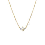 Lucca Minimal Markiz Detaylı Gümüş Kolye