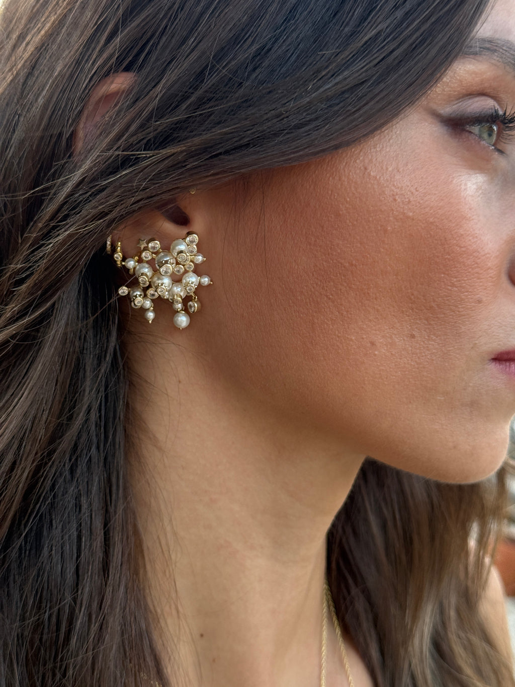 Carla Salkım İnci Küpe