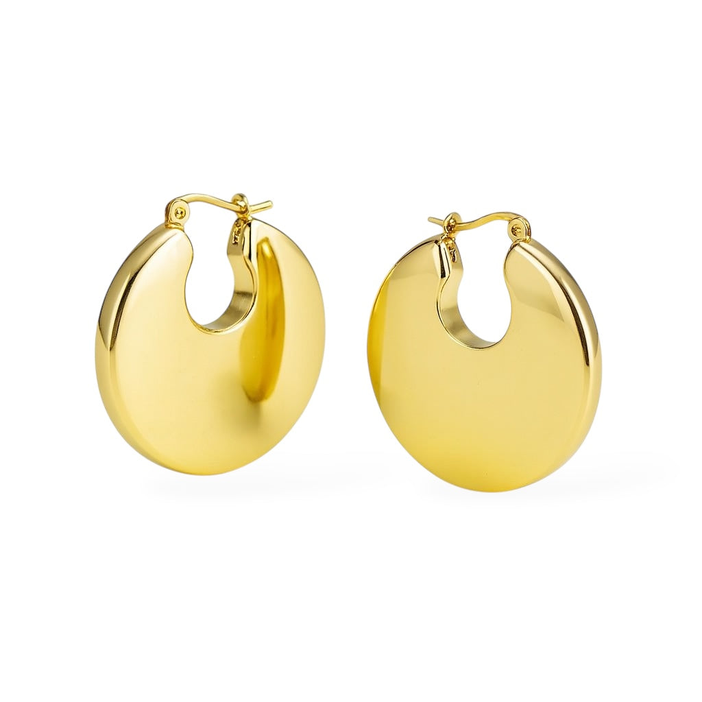 Lora Disk Halka Küpe