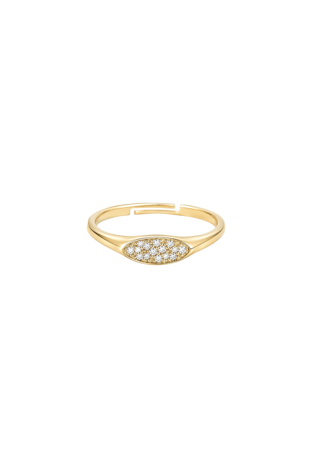 Leonie Minimal Oval Serçe Yüzük