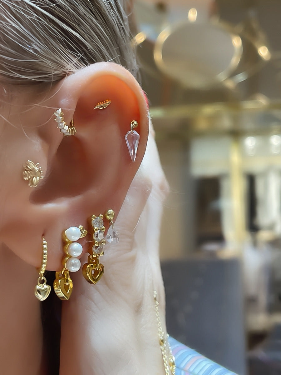 Lidya Pearl Heart Earring