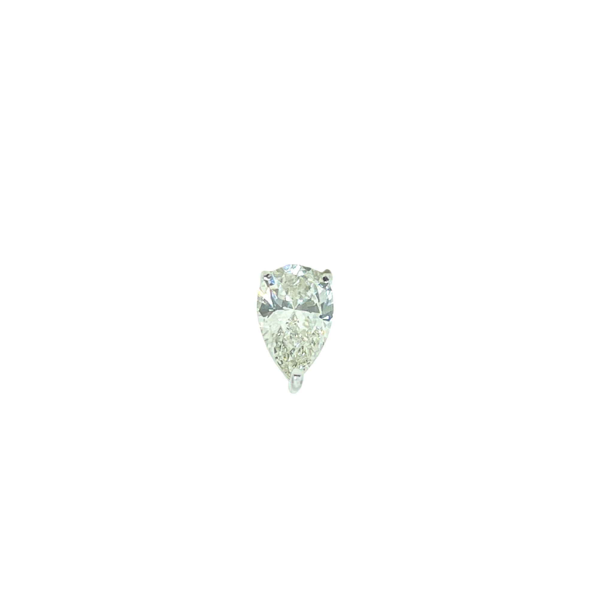 Moissanite Drop Solitaire Earring