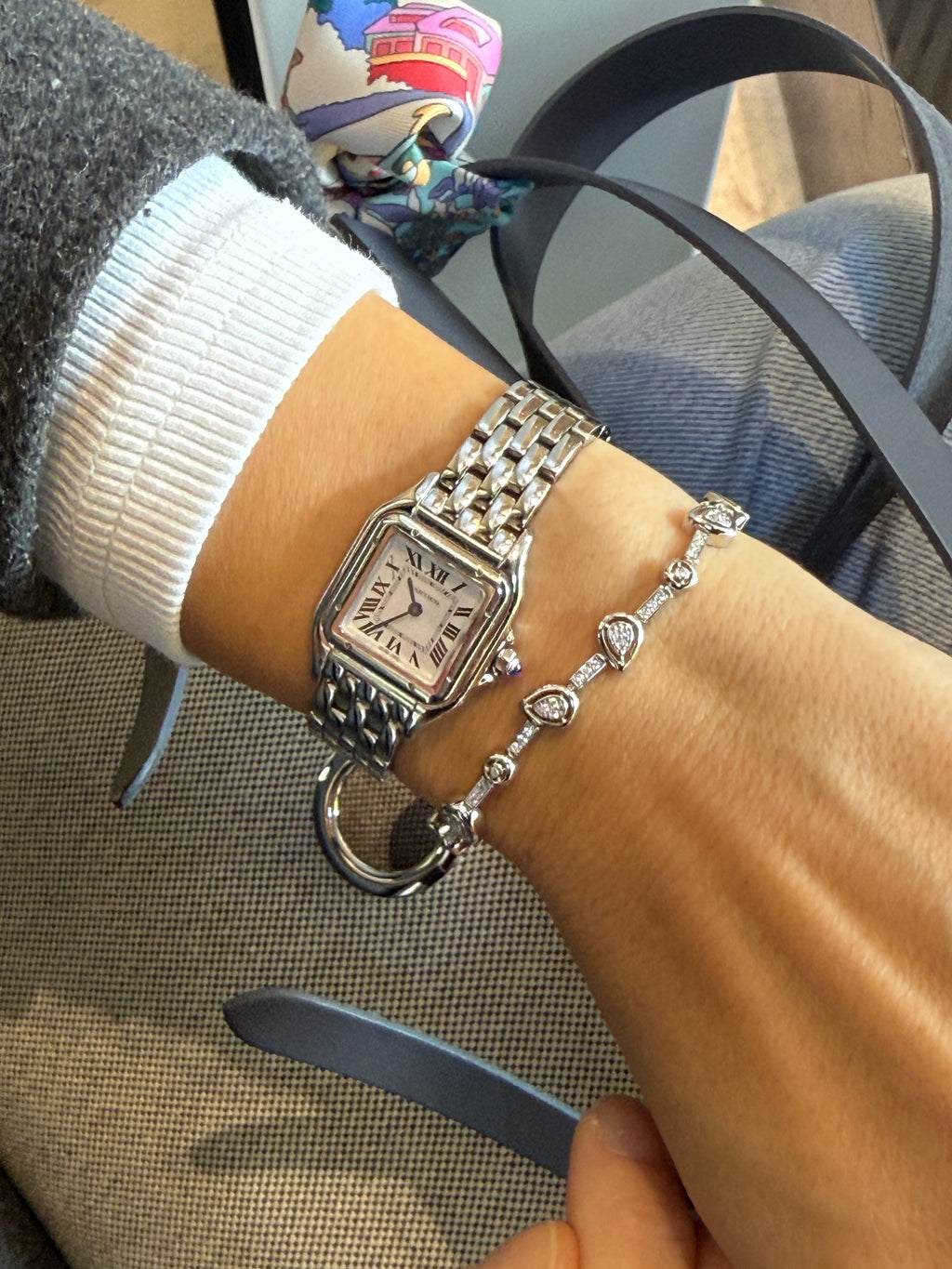 Carla Damla Kristal Taş Altın Kaplama Gümüş Bileklik