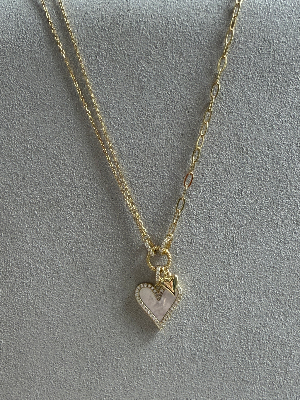 Minimal Sedef Kalp Gümüş Kolye