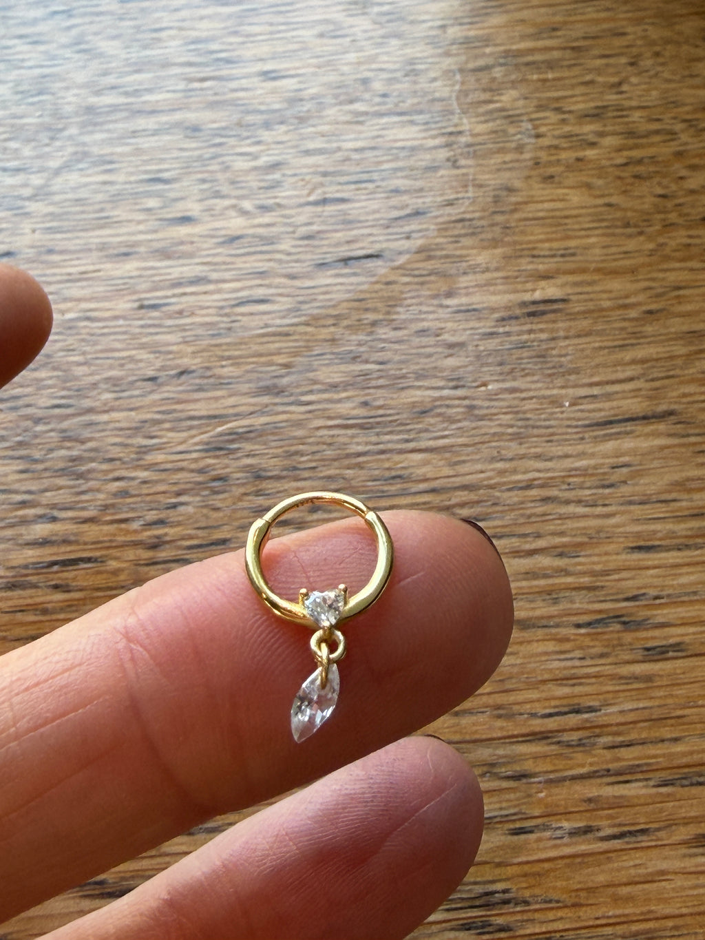 Tina 10 Altın kaplama  Gümüş Helix Piercing