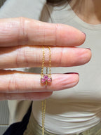 Lucca Minimal Yonca  Gümüş Kolye